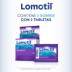 LOMOTIL® dispenser contiene 5 sobres con 2 tabletas